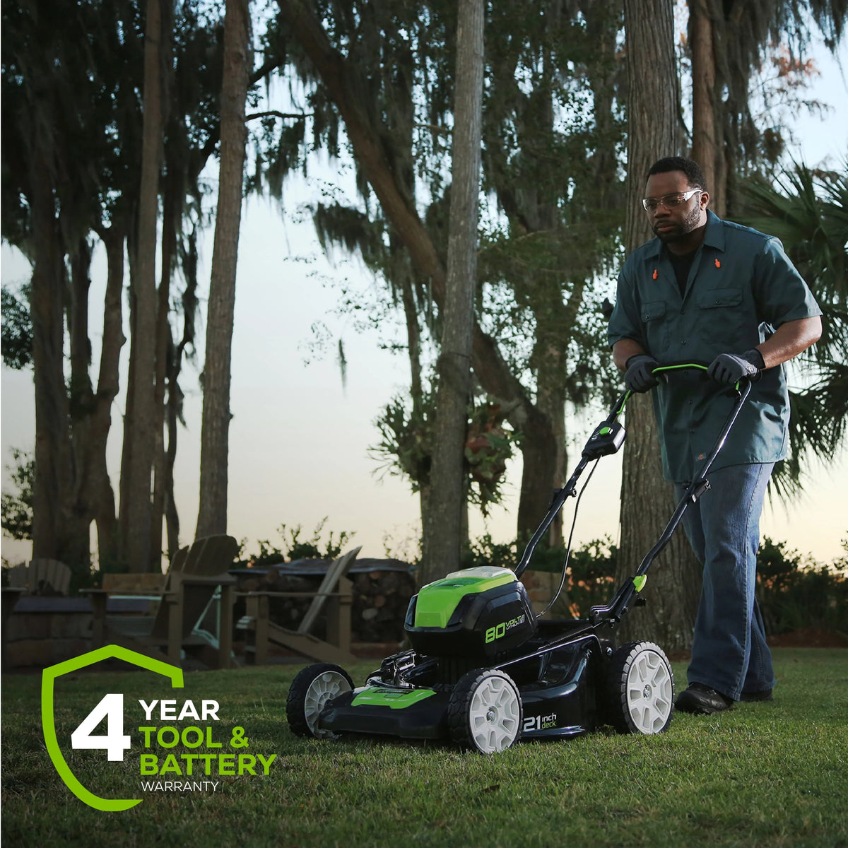 80V 21 Self Propelled Mower 5Ah Battery & Charger L559404