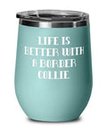 Border Collie Wine Glass J477190