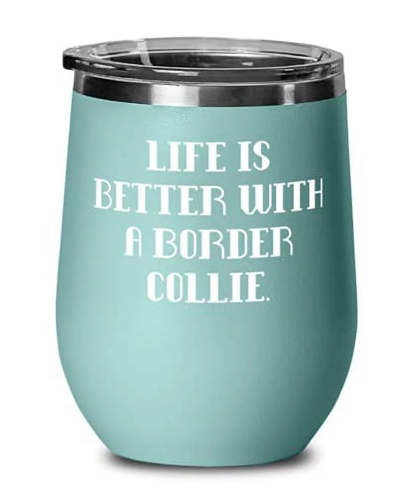 Border Collie Wine Glass J477190