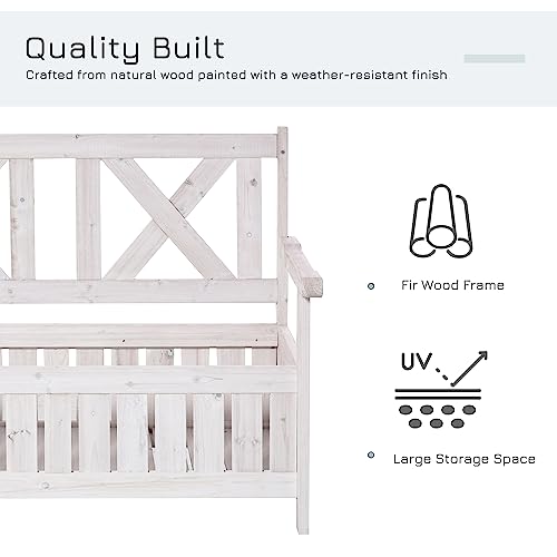 Wooden Storage Bench with Storage Box V1260