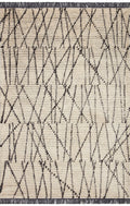 Cream Charcoal 2'7 x 8'0 Rug B78926