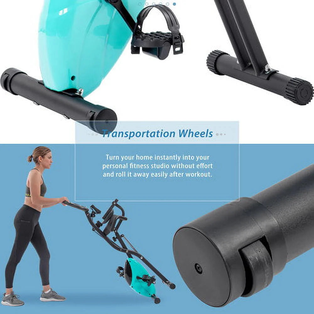 Folding Exercise Bike with 8-Level Adjustable Magnetic Resistance R255