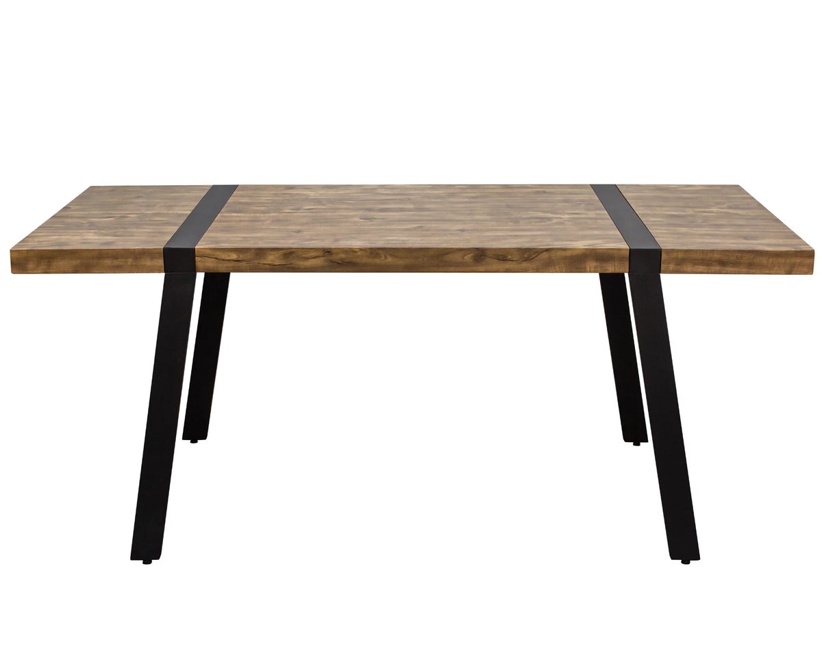 71"W x 32"D Rectangle Dining Kitchen Table, 6 Persons, Light Walnut H85515