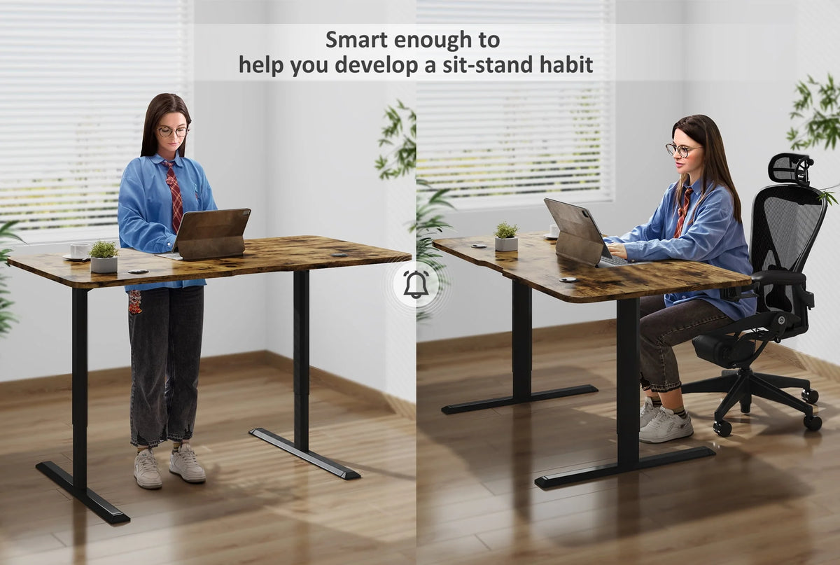 Electric Height Adjustable Standing Desk, 43 inch White V46252