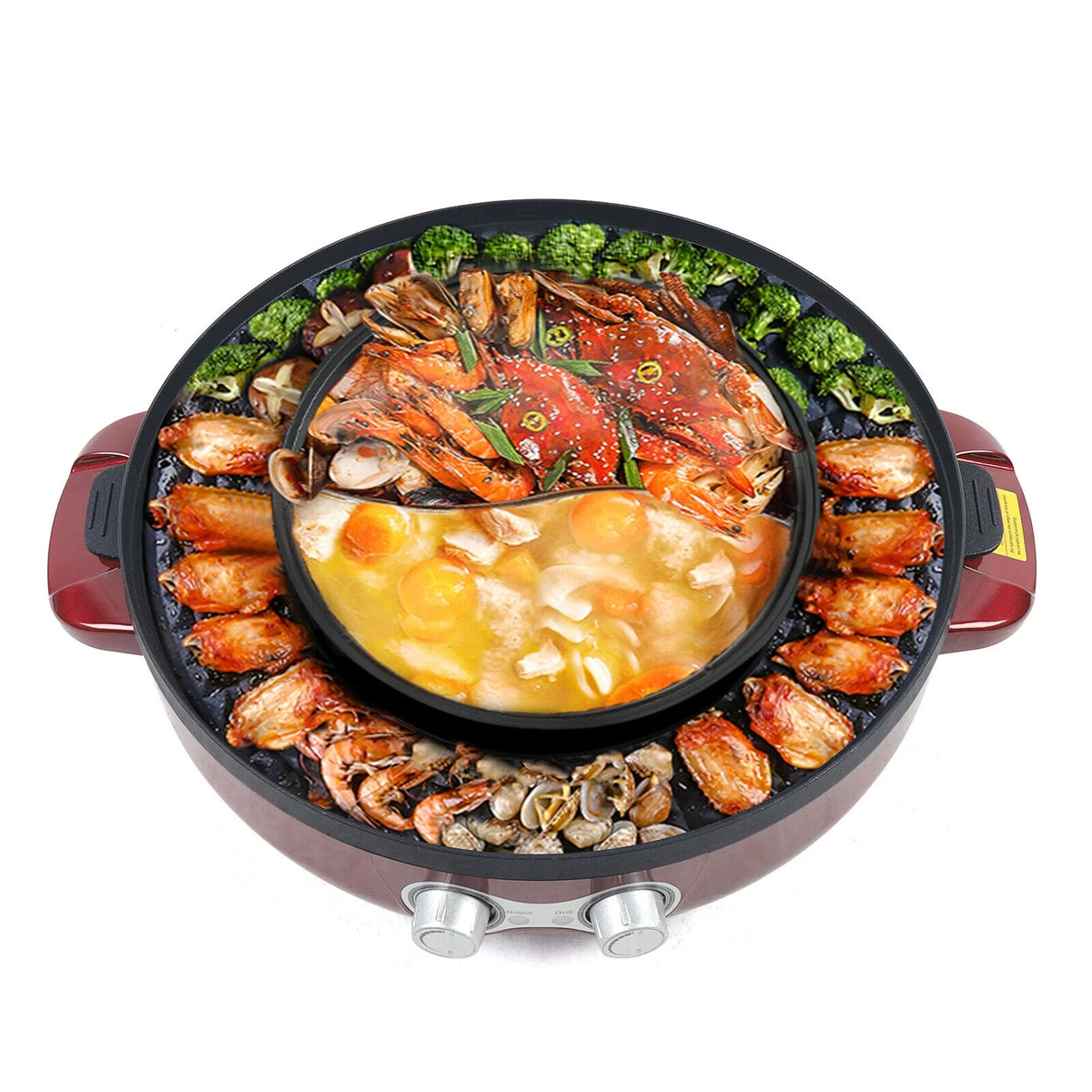 2 In 1 Electric Grill & Hot Pot 2200W O49911