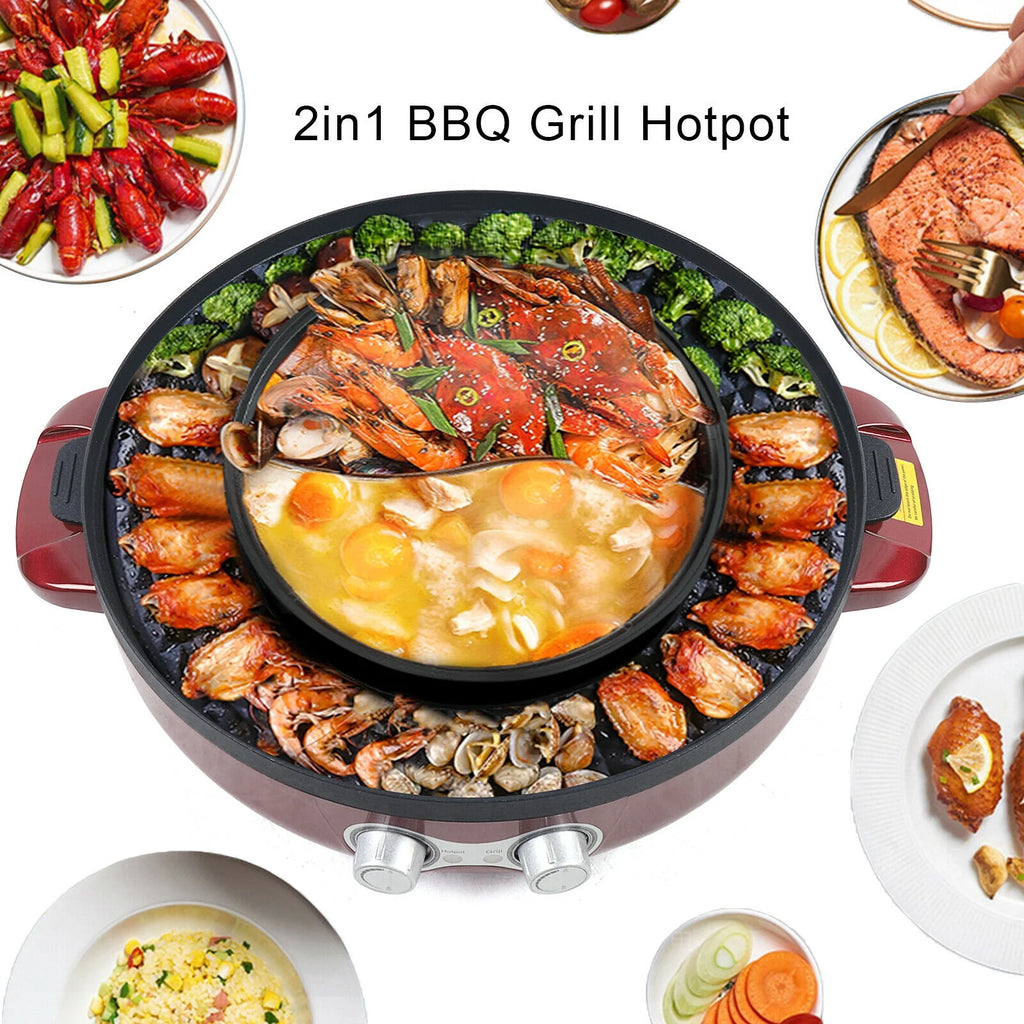 2 In 1 Electric Grill & Hot Pot 2200W O49911
