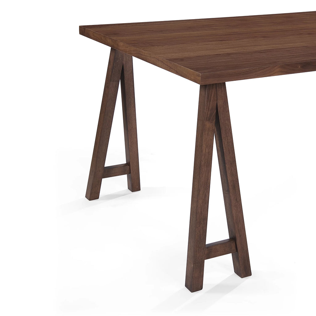 Light Beige and Walnut 7 Piece Fabric Upholstered Wood Dining Set I9349