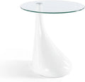 21" Tall Round Tempered Glass Coffee Table S5241