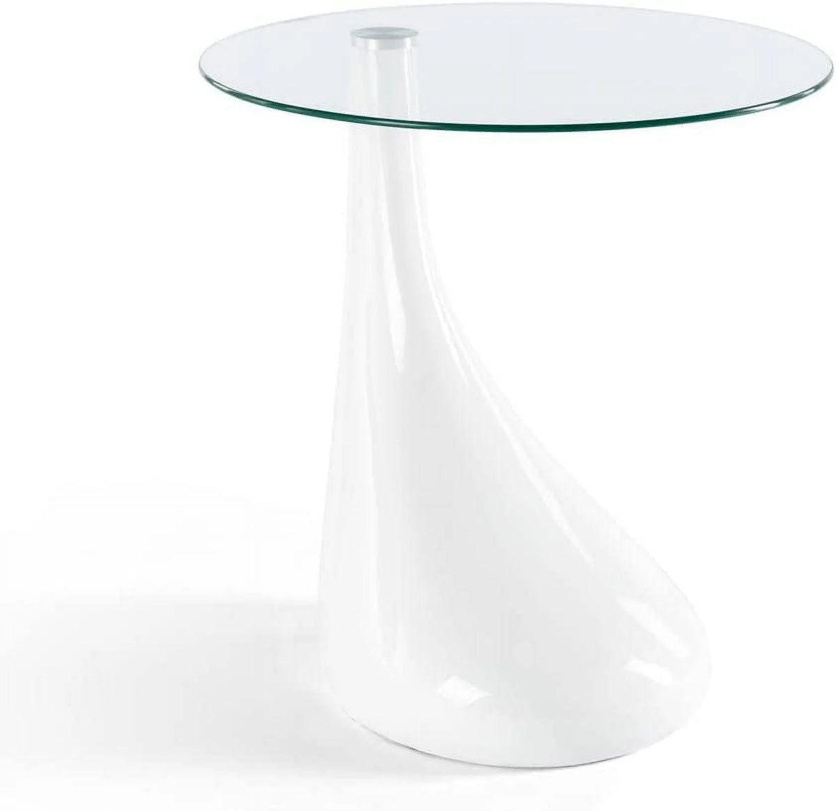 21" Tall Round Tempered Glass Coffee Table S5241