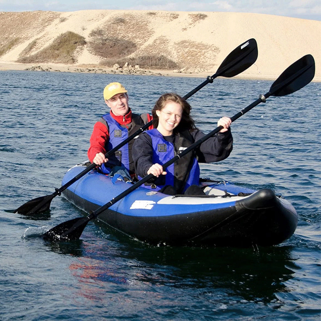 White Blue Inflatable 3 Person Kayak V720746