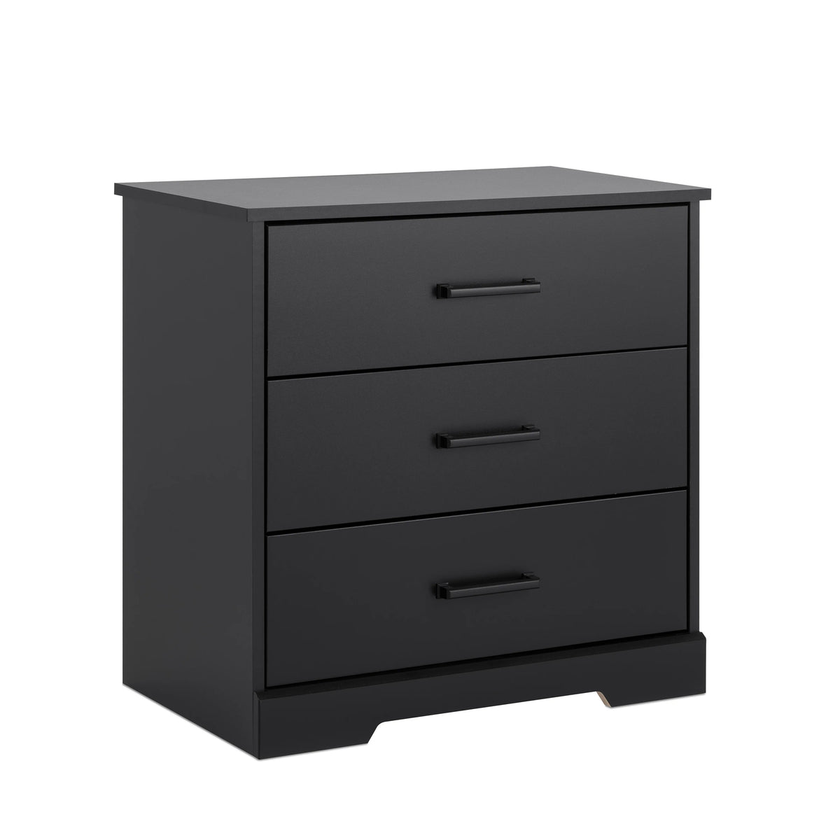 Black 3 Drawer Nightstand Bedside Table N89962