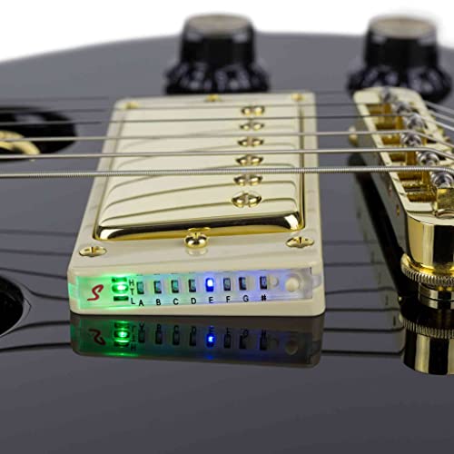 Gloss Black Electric Guitar with Headphone Amp S11160
