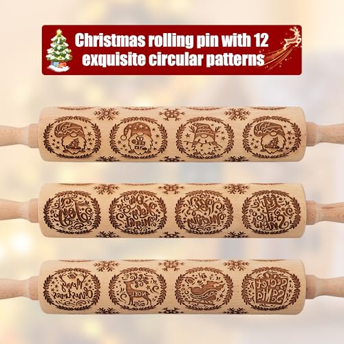 17" Wooden Rolling Pin with Cleaning Brush X990915
