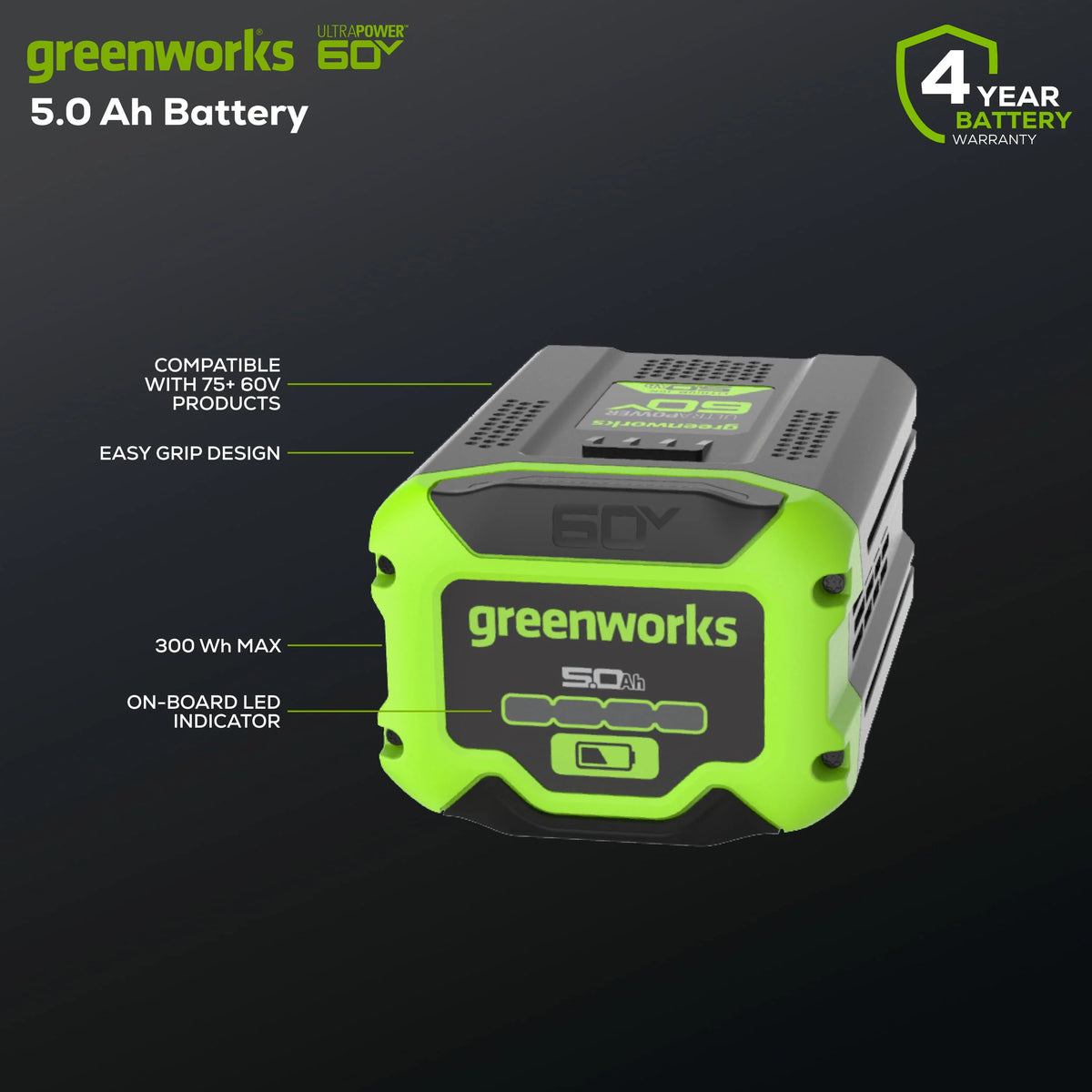 60V 5.0 Ah Battery C52760