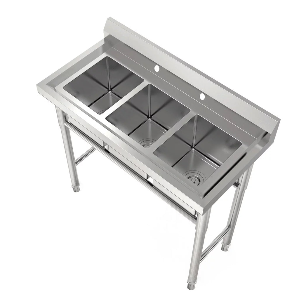 39" 3 Compartment Stainless Steel Sink J151626