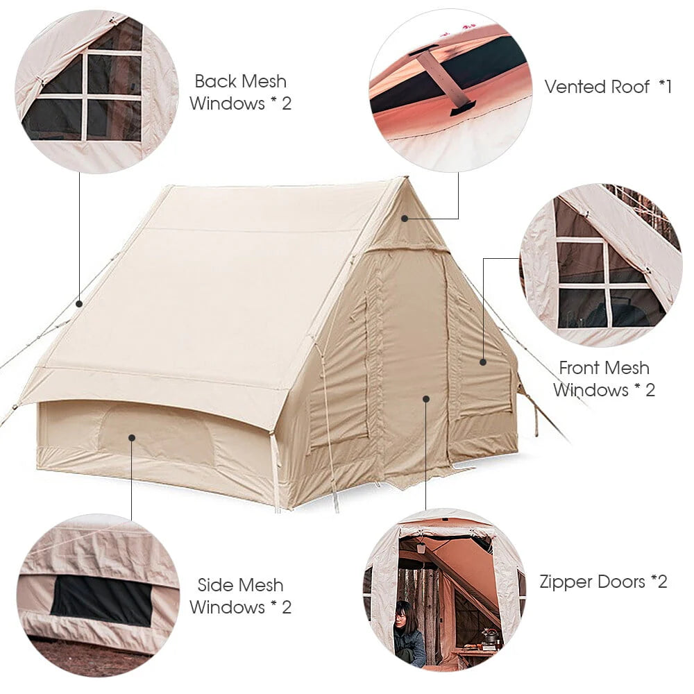 Inflatable Camping Tent with Pump, 4 Season Waterproof T713629