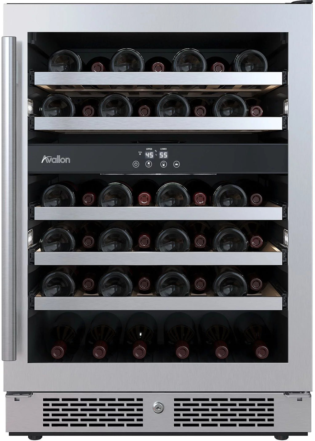 24 Bottle Capacity Dual Zone Wine Cooler Stainless Steel A99902