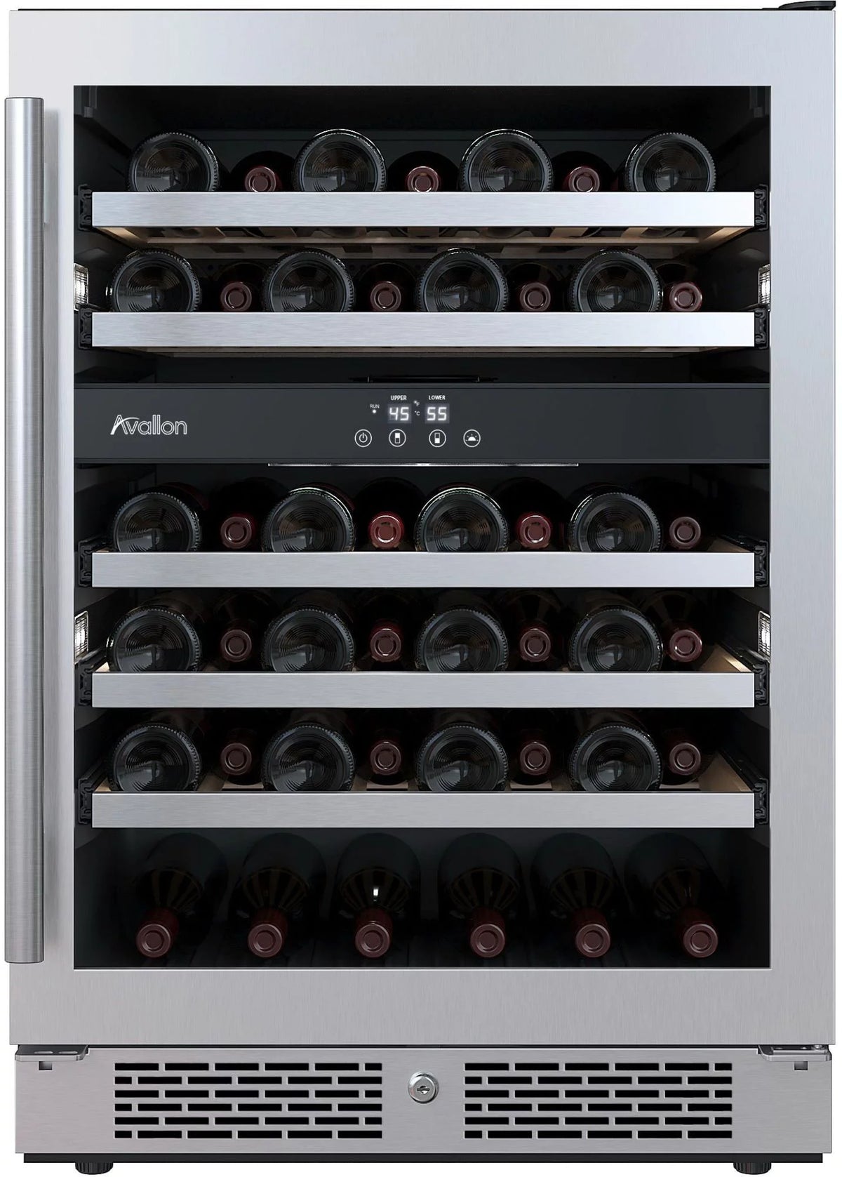 24 Bottle Capacity Dual Zone Wine Cooler Stainless Steel A99902