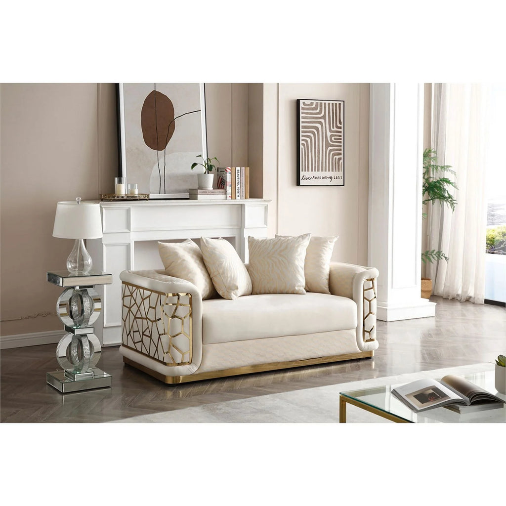 Ivory Loveseat U2062