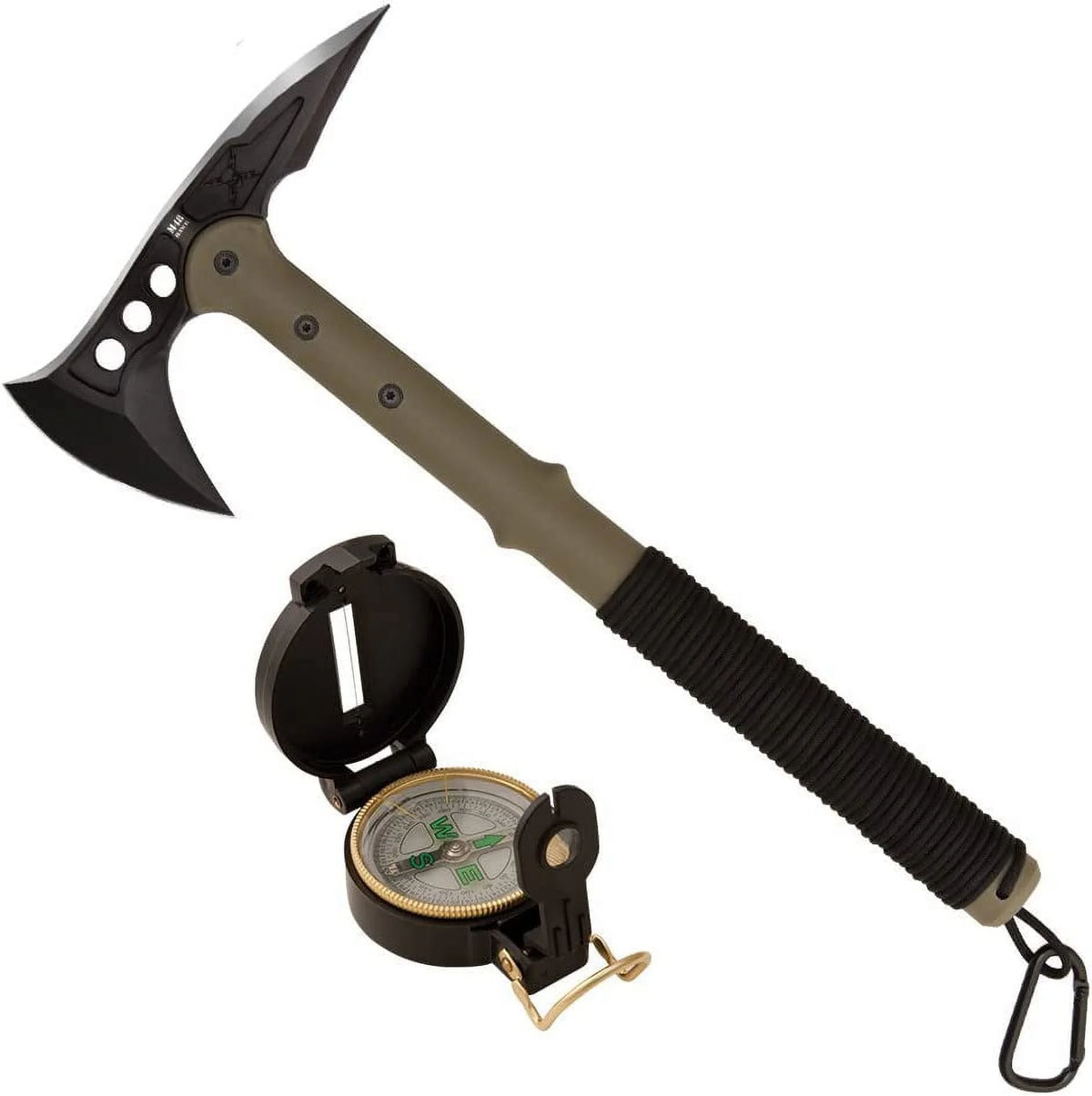 Tomahawk Axe with Compass and Sheath V251581