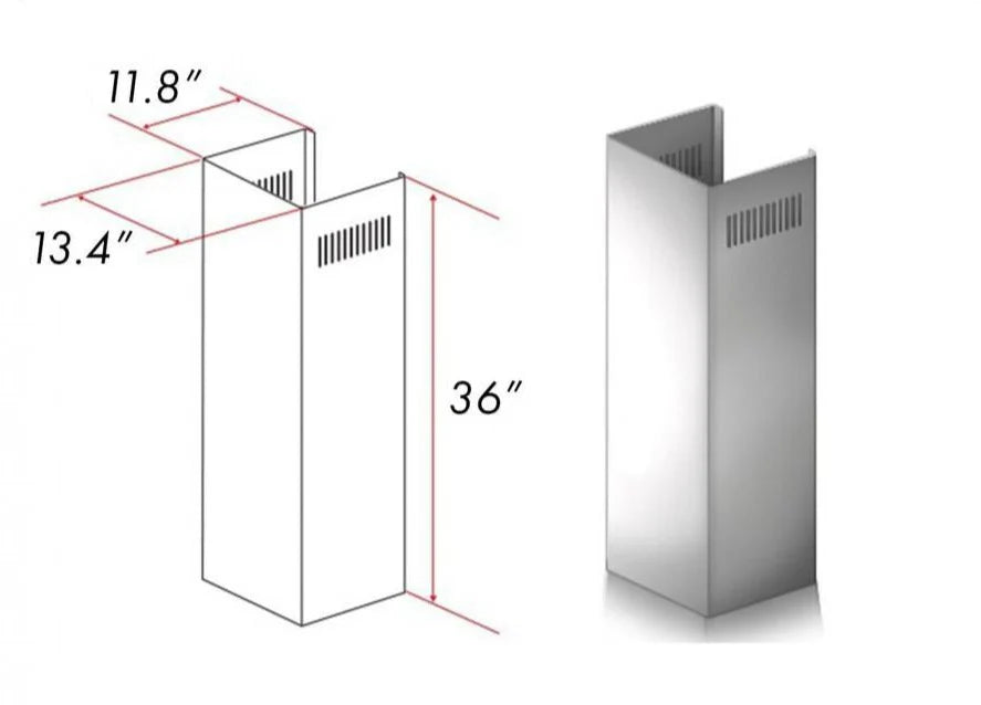 Outdoor Chimney Extension for 10ft Ceilings T1595
