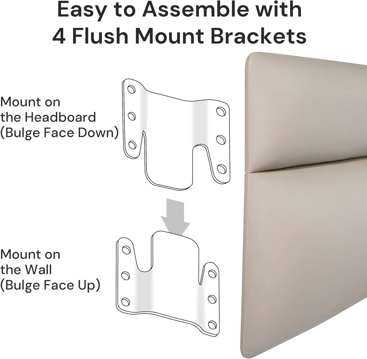 Faux Leather Upholstered Headboard King Size E774717