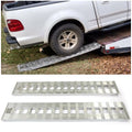 Pair Truck Trailer Ramps 80" X 15" X 2.3" 6000 LBS Silver Aluminum H88719