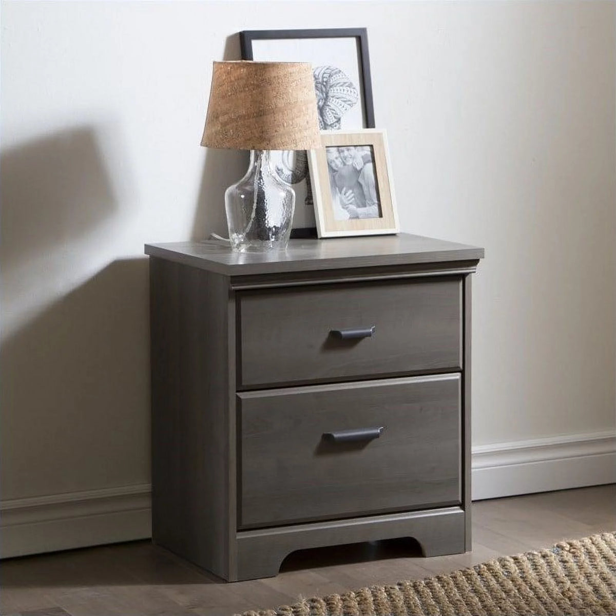 4 Piece Dresser and Nightstand Set Gray Maple A494
