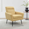 Yellow Upholstered Accent Chair with Metal Legs B614236