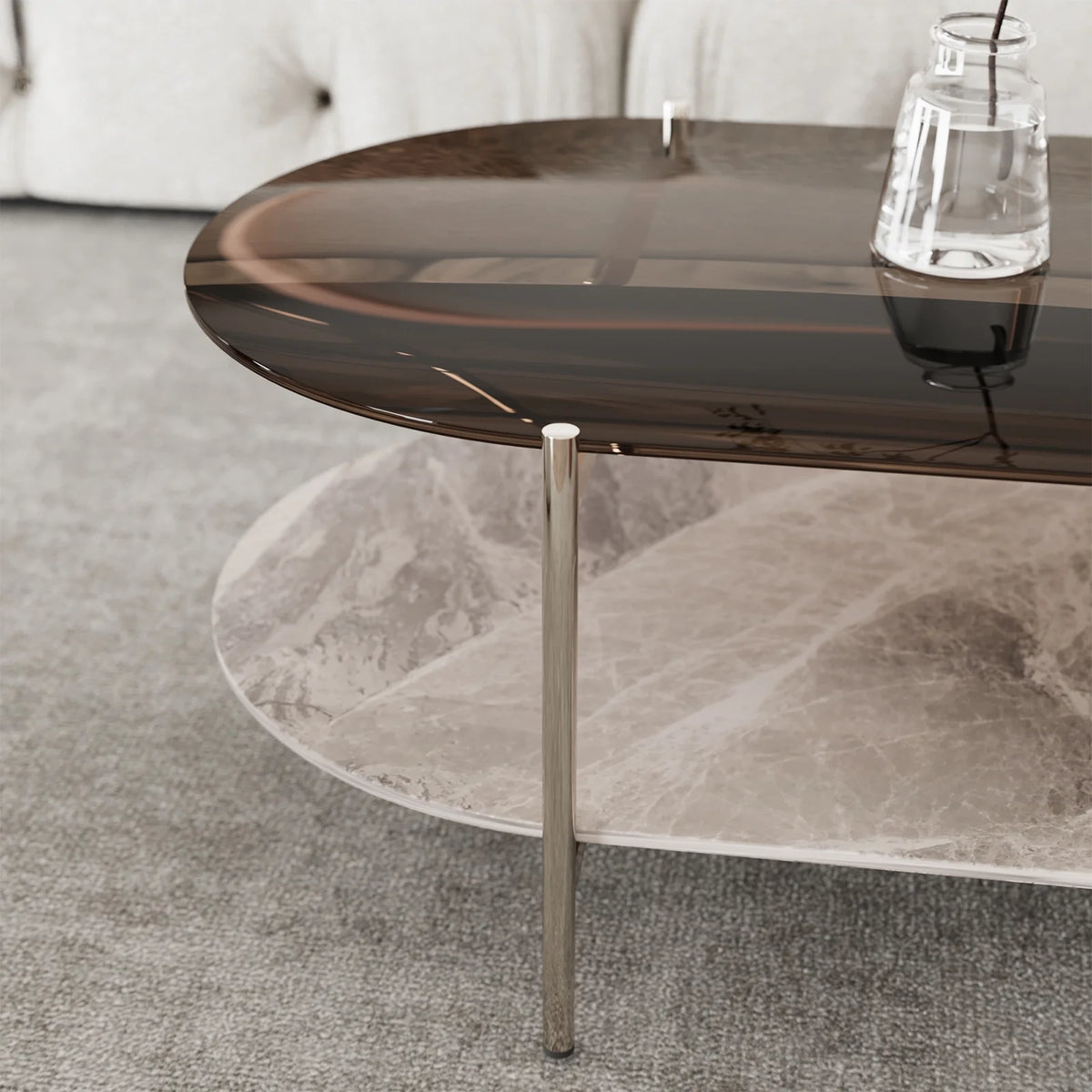 Glass 2-Tier Coffee Table M4426