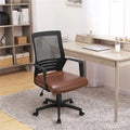 Brown Mesh Ergonomic Office Chair with Armrests E345