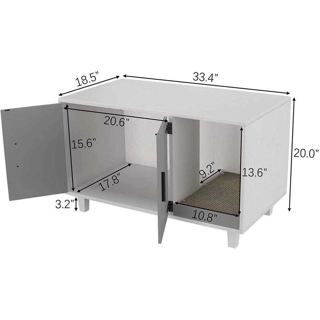 Cat Litter Box Enclosure with Scratch Pad Q1999