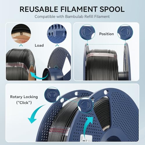 PETG Filament 1.75mm 2kg Black+Black Bundle N2050
