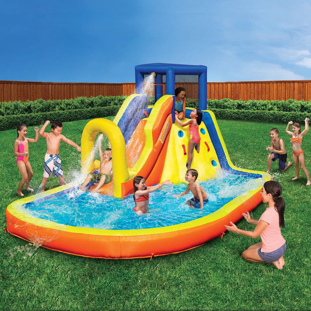Inflatable Water Park Play Center with Water Slide & Climbing Wall M79593