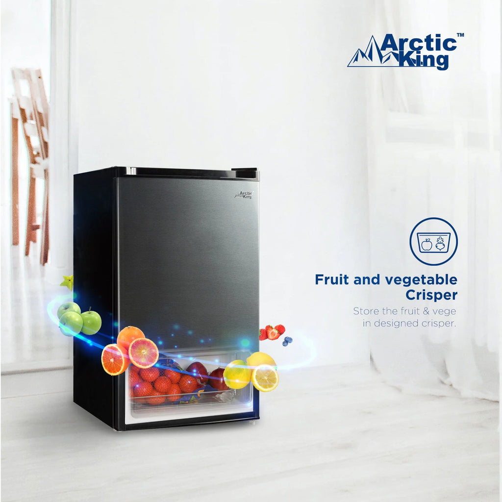 4.4 Cu ft Black Stainless Steel Look Mini Fridge B739