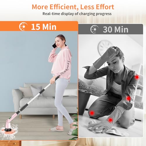 Cordless Electric Spin Scrubber with Long Handle P15405