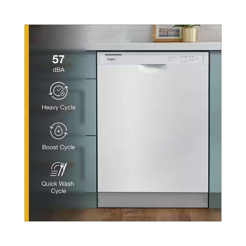 White 24 in. Built-In Tall Tub Dishwasher with 4-Cycles X5422