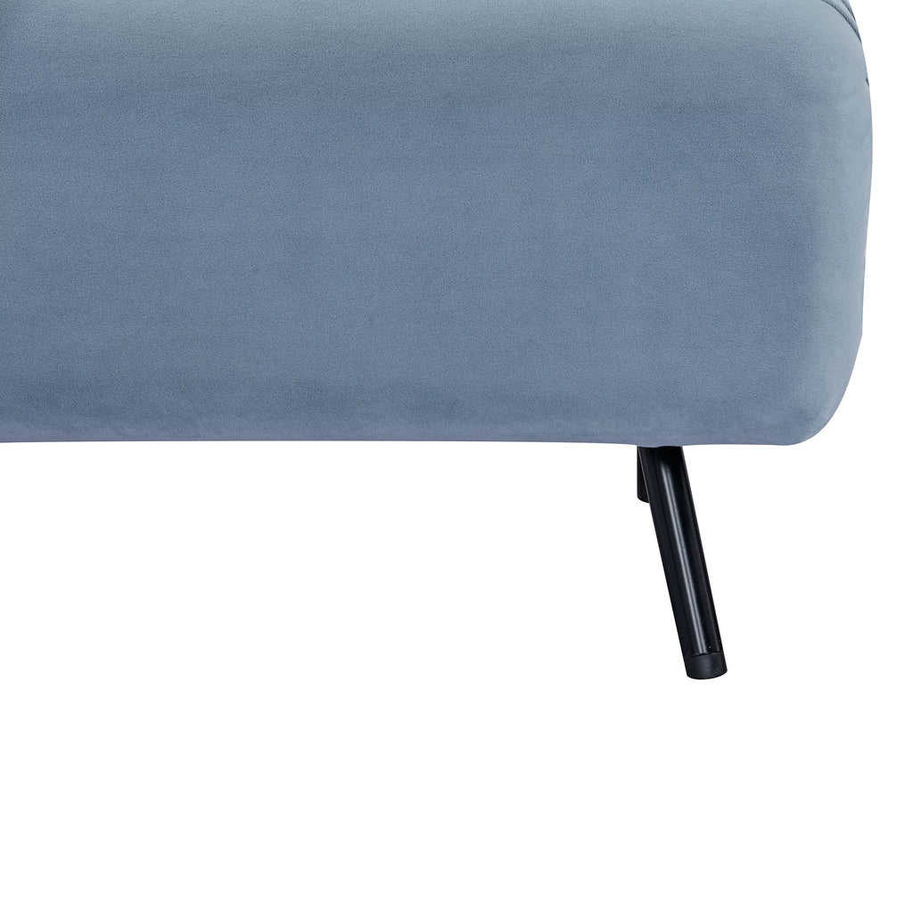 Velvet Blue Convertible Futon Chair Q98795