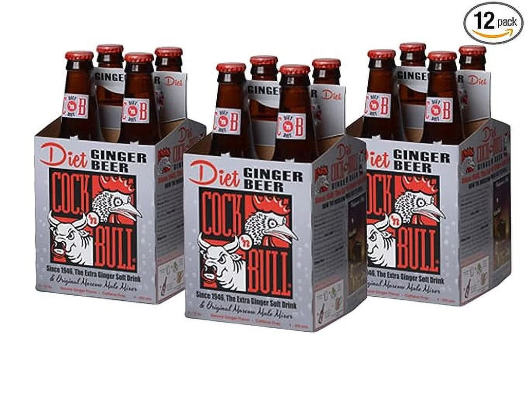 Diet Ginger Beer 12 oz Glass F490
