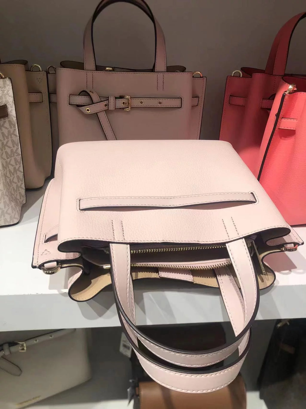 Small Pebbled Leather Satchel Q5294