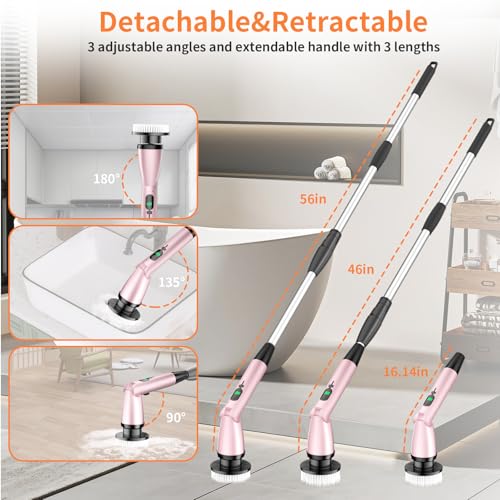 Cordless Electric Spin Scrubber with Long Handle P15405