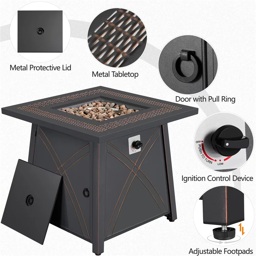 28 Propane Fire Pit Table V59010