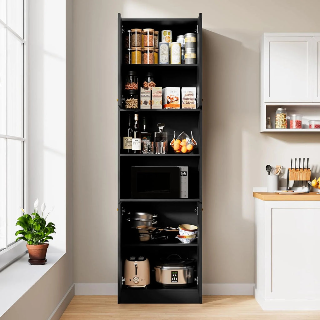 Black Wood Pantry Cabinets K738571