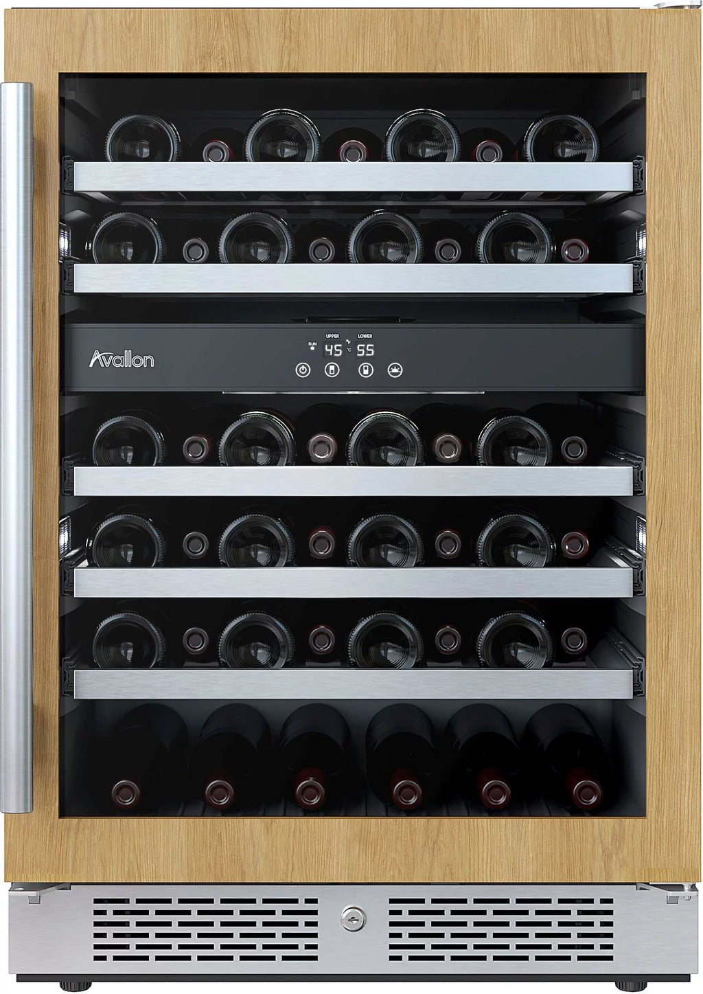 24 Bottle Capacity Dual Zone Wine Cooler Stainless Steel A99902