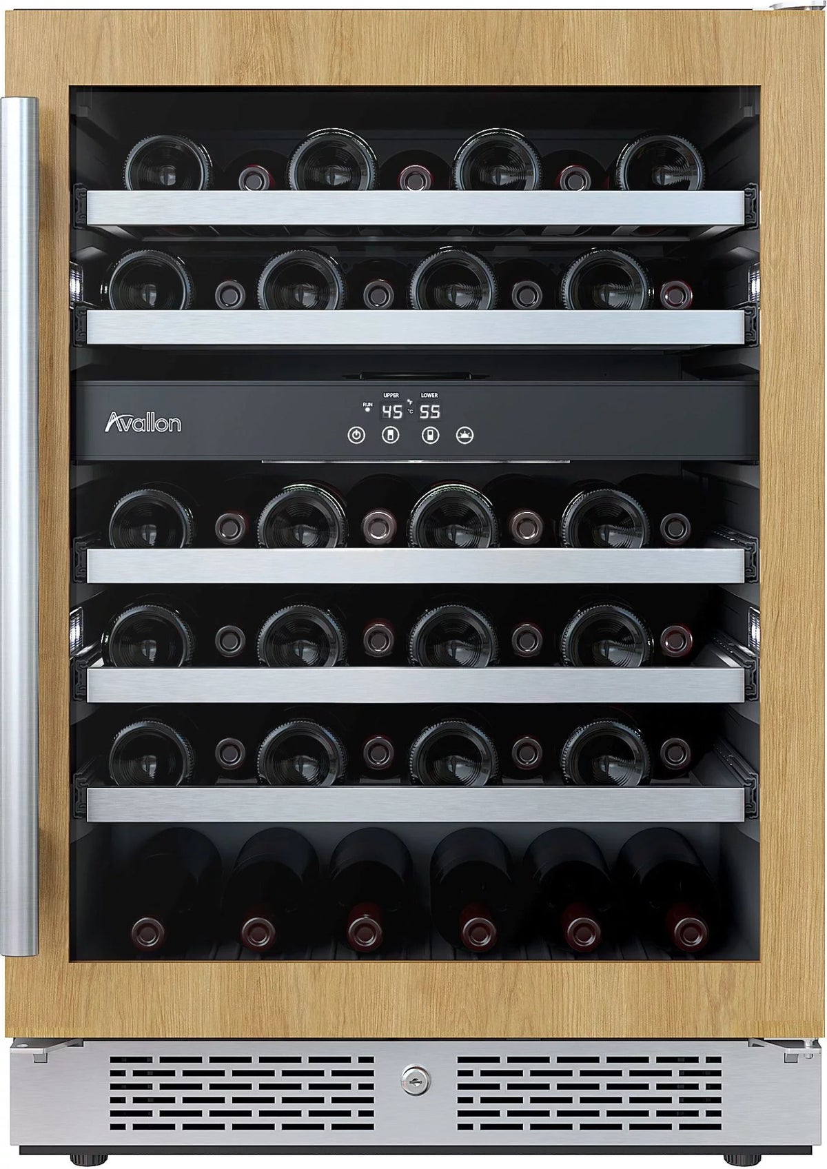 24 Bottle Capacity Dual Zone Wine Cooler Stainless Steel A99902