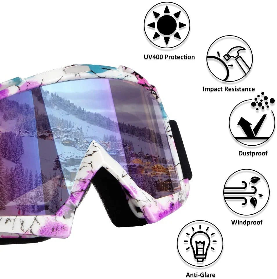 Motorcycle Goggles Windproof Scratch Resistant PU E813536