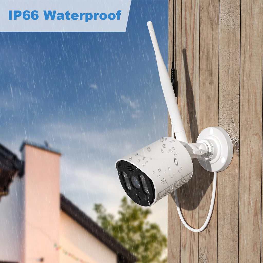 4pcs Wired Security Camera System with Color Night Vision A575700