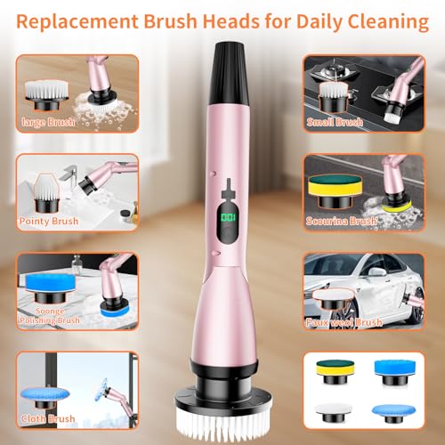 Cordless Electric Spin Scrubber with Long Handle P15405