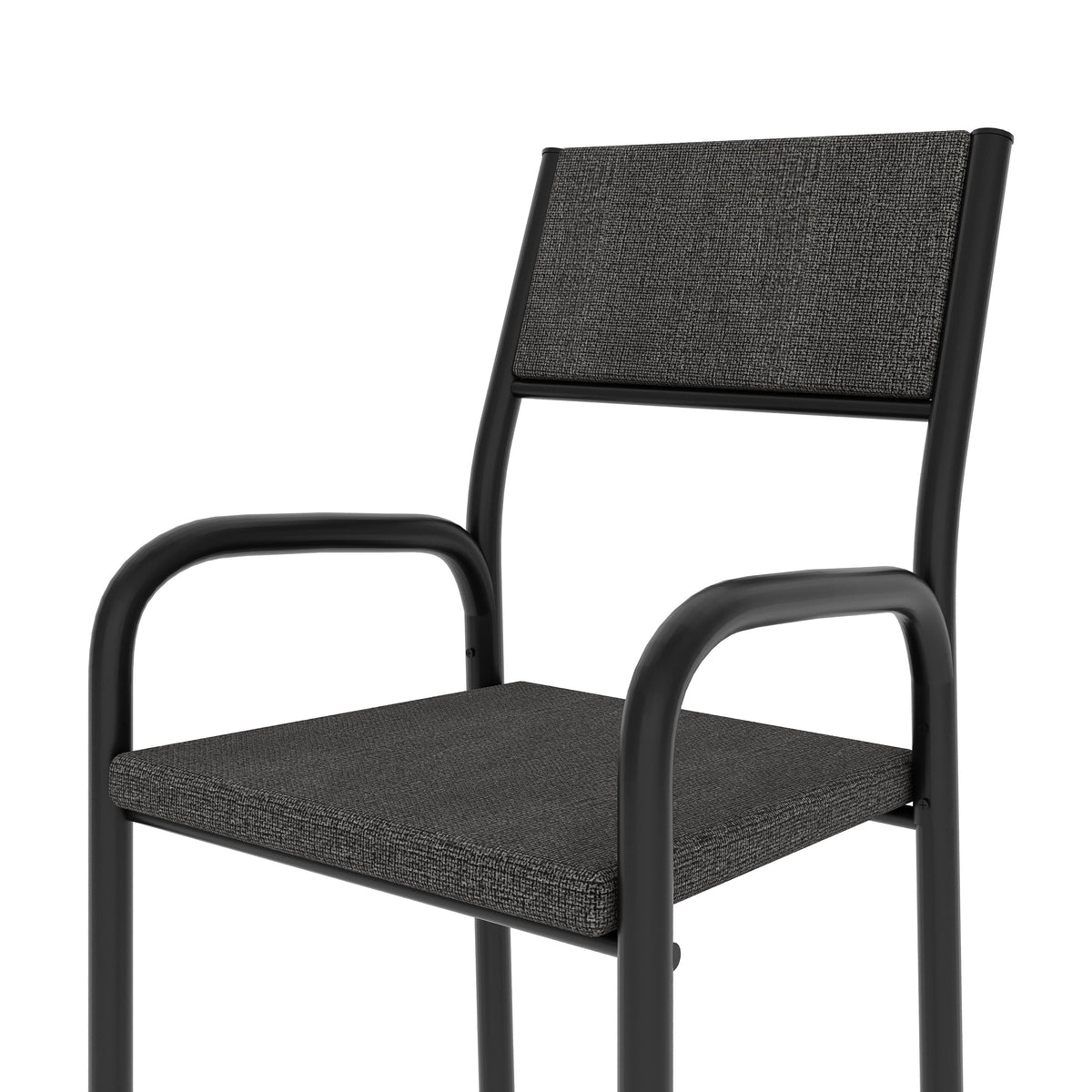 Black Office Desk Chair with Metal Frame N586