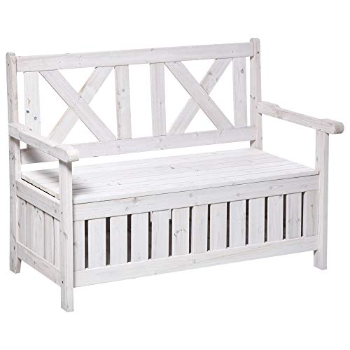 Wooden Storage Bench with Storage Box V1260